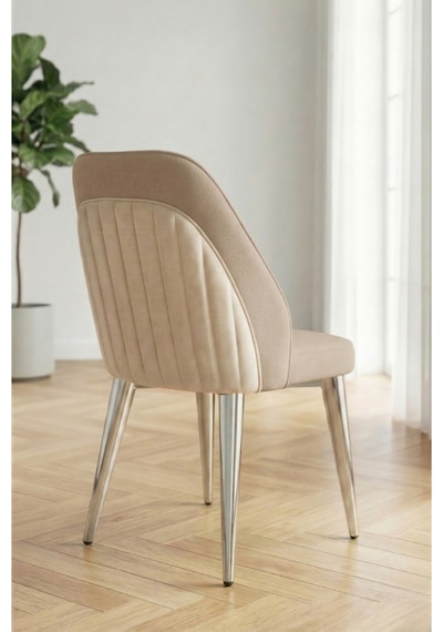 Sanderya Nordic Serisi 1 Adet Modern Yemek Masası Sandalyesi Lüks Tasarım Mutfak & Salon Sandalyesi Krem - Kahve Sanderya Nordic Serisi 1 Adet Modern Yemek Masası Sandalyesi Lüks Tasarım Mutfak & Salon Sandalyesi Krem - Kahve