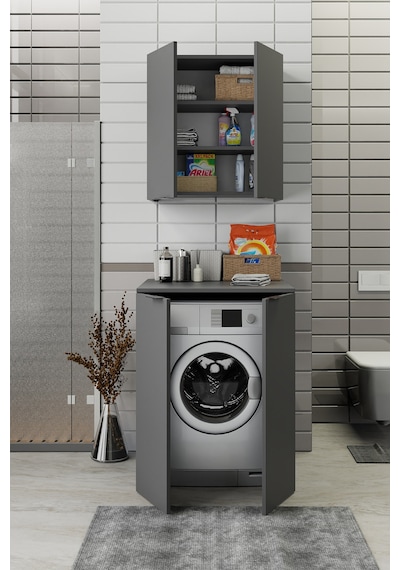 Biani Fix Arya Ve Loft Uyumlu Çamaşır Makinesi Dolabı Renk Mat Gri Biani Fix Arya Ve Loft Uyumlu Çamaşır Makinesi Dolabı Renk Mat Gri