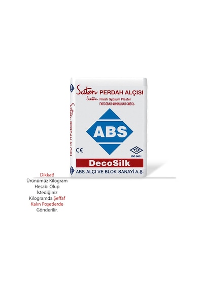 1 Kg Abs Saten Alçı Perdah Alçısı Tadilat Tamir Alçısı-1 Kg Saten Alçı