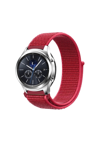 E2M Samsung Uyumlu WATCH 22MM KRD-03 HASIR KIRMIZI KORDON