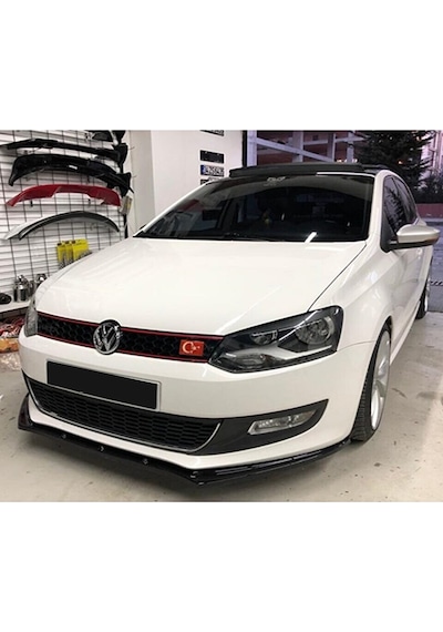 Vw Polo Mk5 Basic Ön Lip Piona Black 2009 - 2017 Ön Tampon Eki