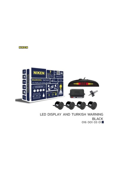 Park Sensörü Led Ekran Ve Turkce Uyarı Siyah 22mm Nıken