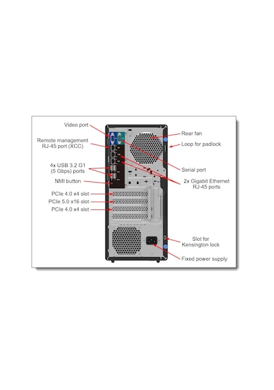Lenovo St50 V3 7df3a00yea Xeon E-2434-32gb Ddr5 Udımm-2x960gb Ssd 4u Tower Sunucu