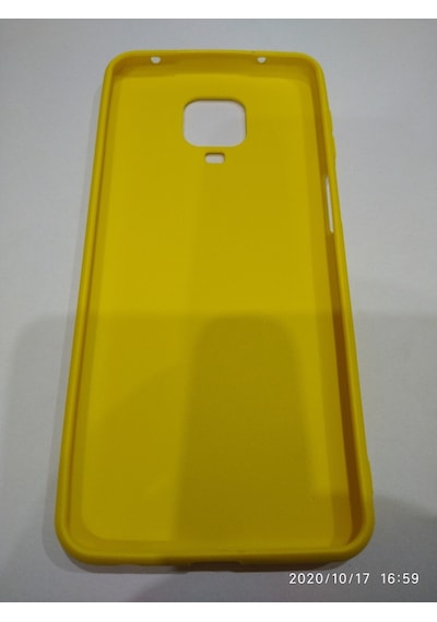 Xiaomi Note 9S Android Akıll Cep Telefonu Sarı Silikon Kılıf