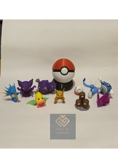 10'lu Pokemon Seti Ve 1 Adet Poke Topu No:3