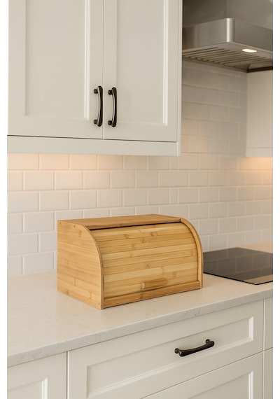 Makri Home Demonte Doğal Bambu Ekmeklik, 38,5 X 23 X 19,5 Cm Bambu