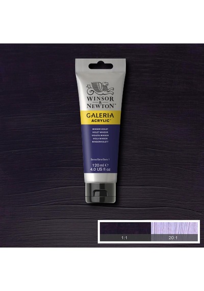 Winsor & Newton Galeria Akrilik Boya 120ml Winsor Violet 728 Karışık, Çok Renkli