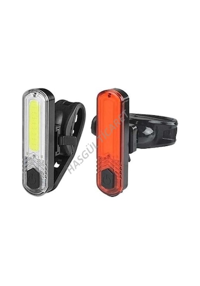 Hsgl Bisiklet Ön Arka Far Set Usb Şarjlı Jy-6056 Mavi - Beyaz