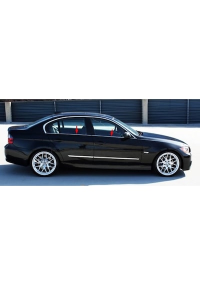 Bmw E90 Uyumlu 2005-2012 Krom Cam Çıtası 4 Parça Paslanmaz  Çelik