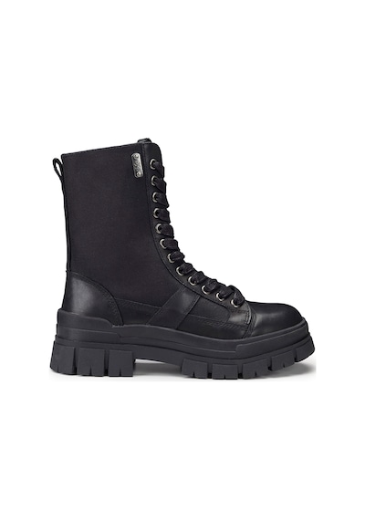 Bot Kadın Oxw202601 Oxs Kyla 2026 Mıd W Leather/nylon Black Siyah