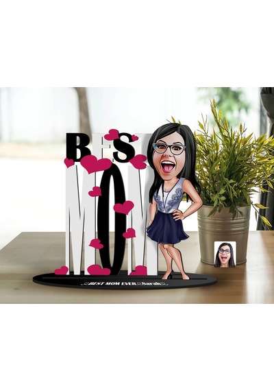 Bk Gift Kişiye Özel Anneler Günü Karikatürlü 3d Ahşap Biblo, Anneler Günü Biblo, Ahşap Biblo, Anneye Hediye, Ev Dekoru-5