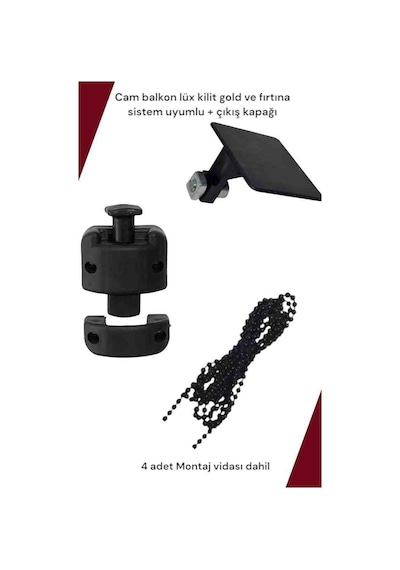 Gold/fırtına Sistem Uyumlu Lüks Cam Balkon Kilidi