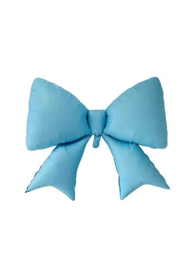 Saten Fiyonk Folyo Balon Mavi 98x75 Cm Kırmızı