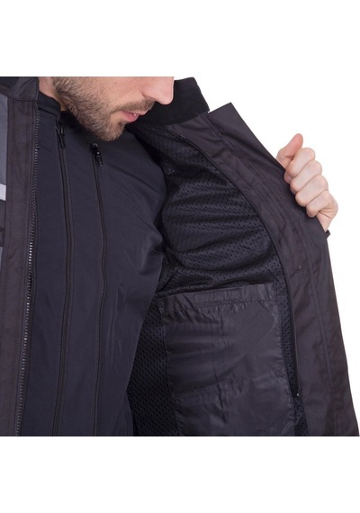 Ebakbak Motosiklet Montu 4 Mevsim Full Koruma Long Oxford Kumaş Motorcu Mont Touring Black