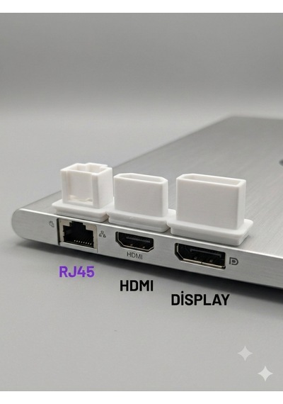 Pc Ve Monitör Toz Koruma Tıpası Seti Display, Hdmı, Rj45 - 3 Adet Beyaz