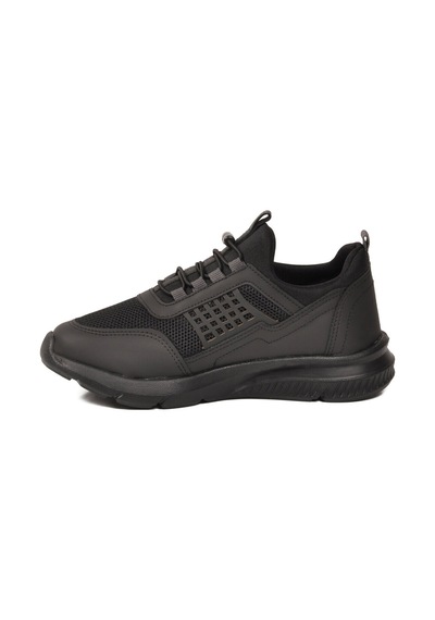Walkway Siyah Füme Fileli Hafif Esnek Unisex Çocuk Spor Ayakkabı 9060 Motano F Siyah-füme