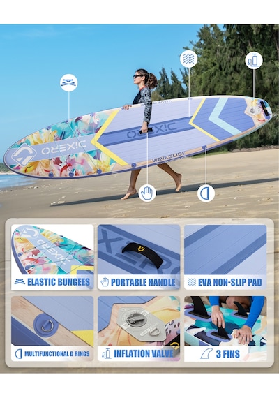 Wave Glide Flowers 335x84x15 Cm Premium Şişme Paddle Board Sup Özel Seri Full Set