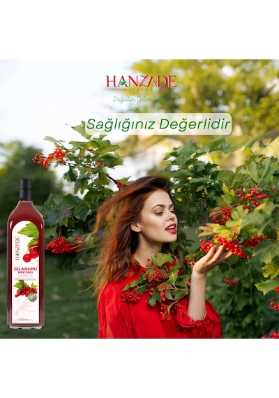 Hanzade Bitkisel Gilaburu Suyu Nektarı Şekersiz 3 x 1 L