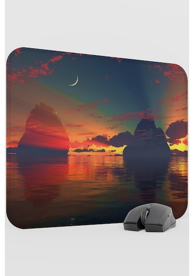 Dijital Gökyüzü V1 48x40 Xl Gaming Kauçuk Kaymaz Taban Mouse Pad Fare Altlığı