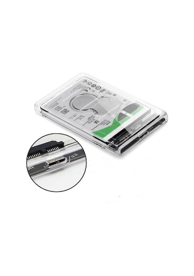 2.5 Hdd Kutusu Usb 3.0 Sata Harddisk Kutu - Şeffaf