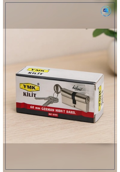 Hibrit Silindir Barel Kilit 68 Mm Nikel Saten 3 Anahtar Kapı Güve
