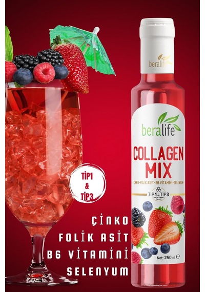 Tr Beralife Collagen Mix-doğal Kolajenli Içecek Tip 1-tip 3 Kolajen