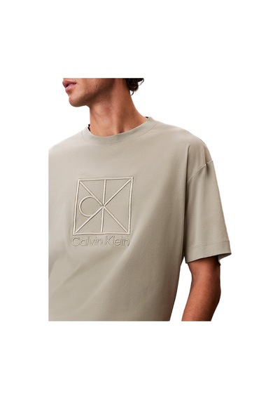 Calvin Klein Lv04le200g Ss Rlxd Premium Interlock Emblem Erkek Tişört Yeşil