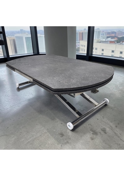Oval Yan Baştan Açılır Akıllı Masa Üst Tabla Mdf Yüksekliği Ayarlanabilir Pratik Krom Kaplama Antrasit Oval Yan Baştan Açılır Akıllı Masa Üst Tabla Mdf Yüksekliği Ayarlanabilir Pratik Krom Kaplama Antrasit
