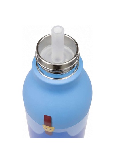 Koı Mavi Fil 500 Ml Paslanmaz Çelik Pipetli Çocuk Termosu Ve Suluk Mavi Mavi