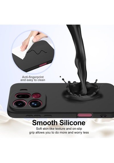 Caseonn Oppo Find X9 Pro Kılıf Kamera Korumalı Mikrofiber Astarlı Lansman Siyah