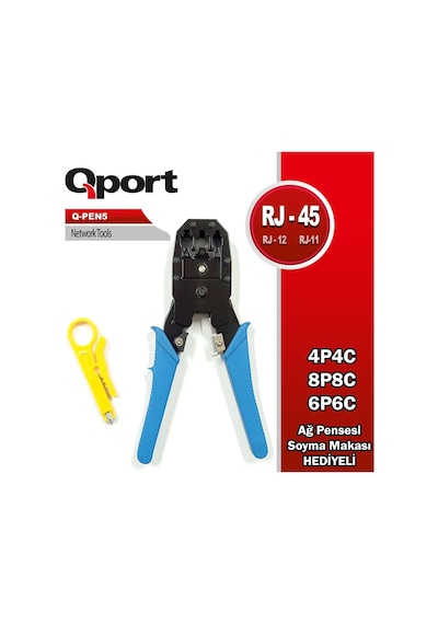QPORT Q-PEN5  RJ11/12/45 SIKMA PENSESİ+SIYIRMA AP.