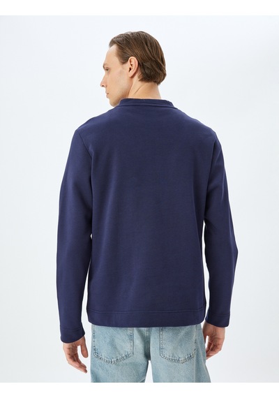 Koton Dikiş Detaylı Şardonlu Pamuklu Basic Bisiklet Yaka Sweatshirt Lacivert 5wam70254mk Lacivert Koton Dikiş Detaylı Şardonlu Pamuklu Basic Bisiklet Yaka Sweatshirt Lacivert 5wam70254mk Lacivert
