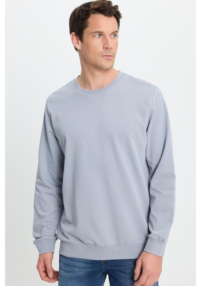 Tudors Erkek Relax Fit Rahat Kesim %100 Pamuk 2 İplik Bisiklet Yaka Açık Gri Sweatshirt-41517 Açık Gri Tudors Erkek Relax Fit Rahat Kesim %100 Pamuk 2 İplik Bisiklet Yaka Açık Gri Sweatshirt-41517 Açık Gri