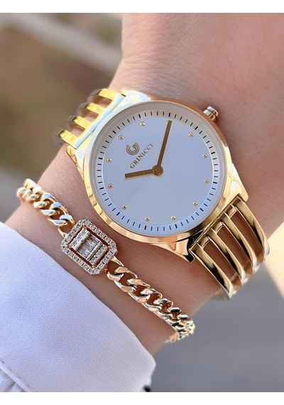 Revello Altın Kaplama Kararma Renk Atma Yapmaz 3atm Su Geçirmez+bileklik Lady Wristwatch Grc.101.m2