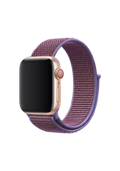 Apple Uyumlu  Watch 44mm Krd-03 Hasır Kordon-34-lilac