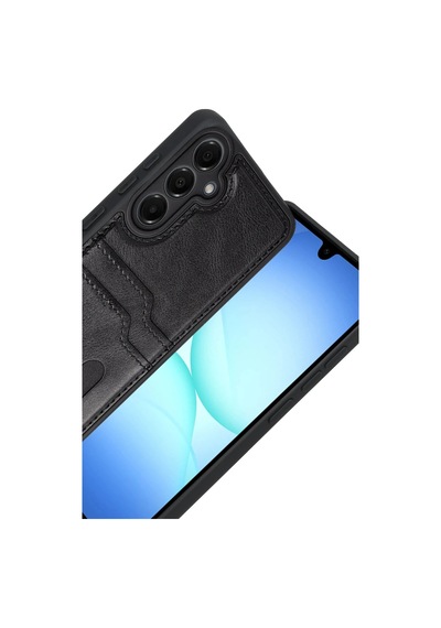 Durukar Samsung Galaxy A17 5g Sara Kartvizitli Deri Kılıf - Siyah