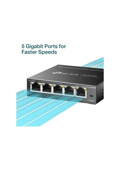 5 Portlu Çelik Easy Smart Switch - 10/100/1000 Mbps Hız