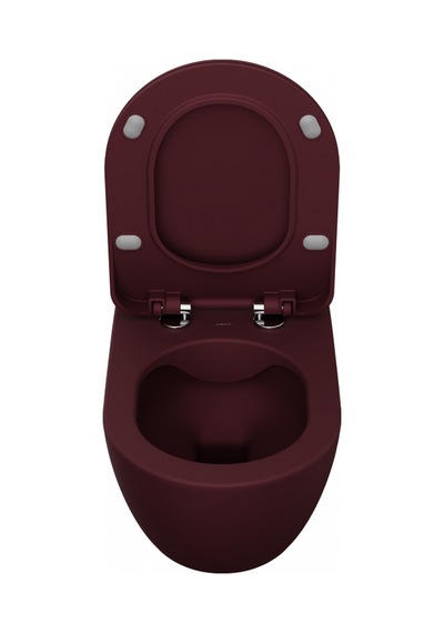 Creavit Free Rim-off Duroplast Yavaş Kapanan Klozet Kapaklı Berry Set