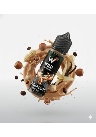 Jaguar Latte - Premium Aroma 60ml - Kahve, Fındık, Vanilya - Likit Tatlandırıcı