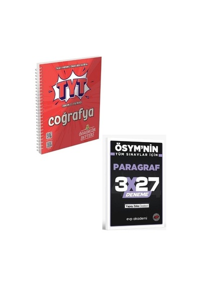 2027 Murat 2027 Tyt Coğrafya Öğrencim Defteri+ Evp Akademi Paragraf