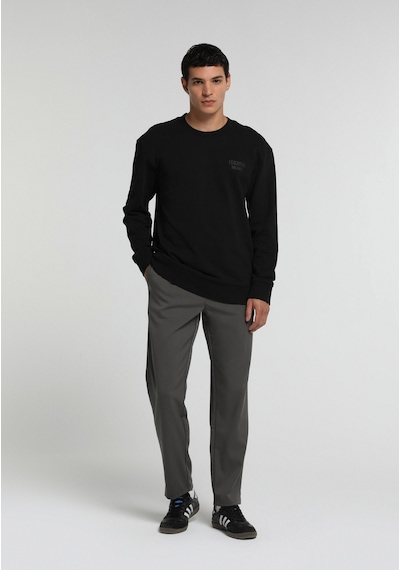 Colin's Colins Relaxed Fit Yuvarlak Yaka Düz Erkek Siyah Sweatshirt Cl1082253 Q1.v2 Blk