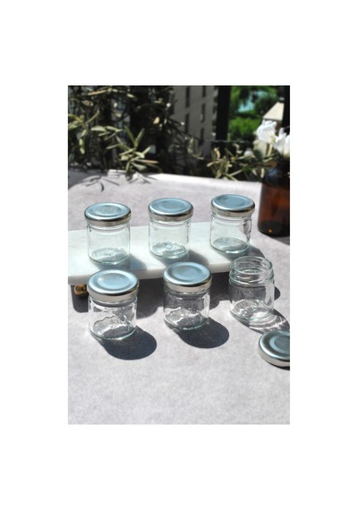 12 Adet 40 Ml Silver Cam Mini Kavanoz Gümüş Kapak Numune Mama Hediyelik Hobi Düğün Nişan
