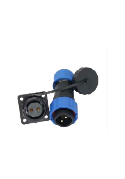 SD16 SU GEÇİRMEZ 2 PİN 16 MM DÖRTGEN KONNEKTÖR (FİŞ-SOKET / ERKEK