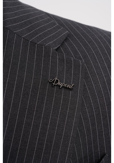 Dupont Classics Dupont Slim Fit Mono Yaka 6 Drop Çift Yırtmaç Çizgili 2'li Takım Elbise Açık Gri Dupont Classics Dupont Slim Fit Mono Yaka 6 Drop Çift Yırtmaç Çizgili 2'li Takım Elbise Açık Gri