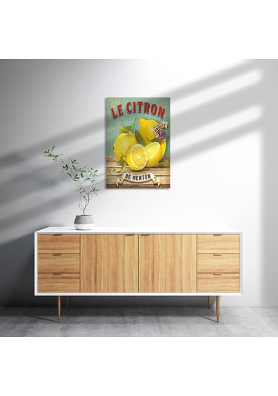 Cakasepetim Taze Limon Afişi Görseli Ahşap Mdf Tablo