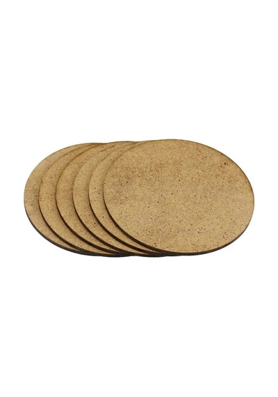 Supla Levha 12 Adet 3 Mm Ham Mdf 10 Cm Çap Yuvarlak Çay Bardak Al