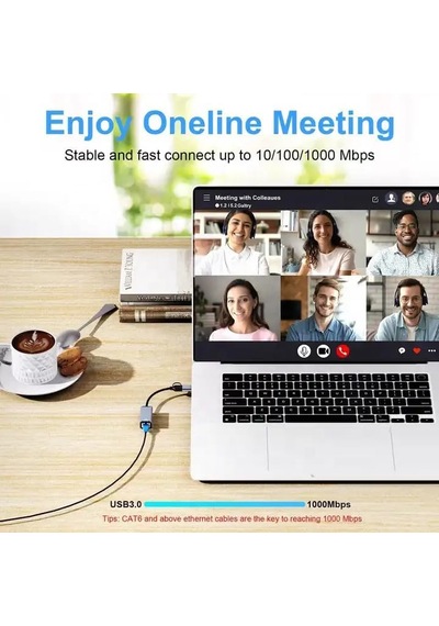 2 İn 1 Gigabit Ethernet Adaptör Usb-a Ve Usb-c Rj45 1000mbps Ethernet Hızlı Ağ Bağlantısı, Laptop Tablet Telefon Uyumlu, Tcu-lan