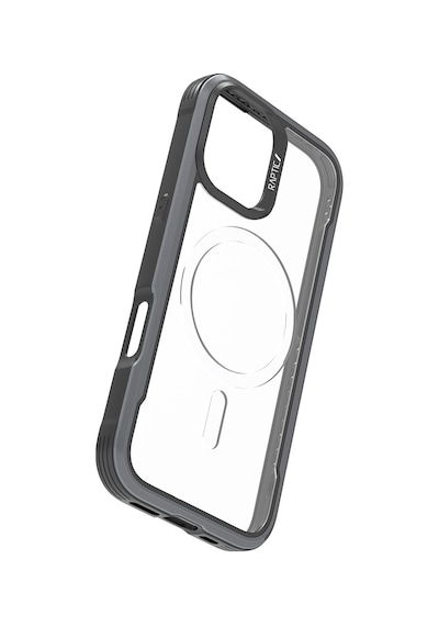 Apple Uyumlu iPhone 17 Kılıf M-safe Şarjlı Airbagli Raptic Shield Serisi Şeffaf Arka Yüzey Kapak Siyah