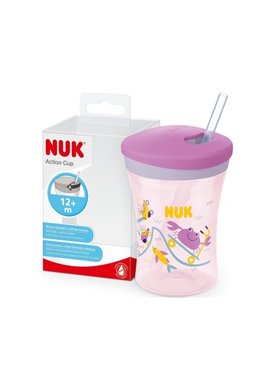 Action Pipetli Bardak, 230 Ml, Balık Çok Renkli