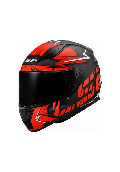 Ls2 Rapıd 2 Cromo Mat Siyah-kırmızı Kask Çok Renkli